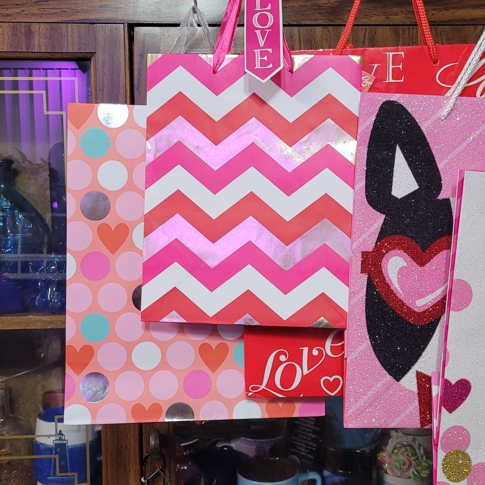 Mine Valentine's Gift Bag Collection - Pink, Gold, Red, Black